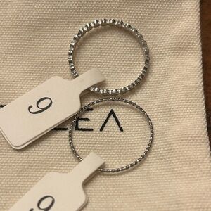 Atolea beachwear Silver Stacking Rings size 9